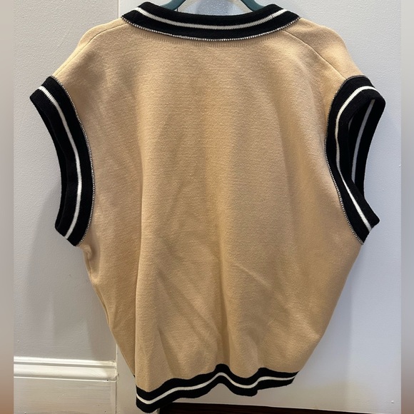 Maje Oversized Rhinestone Sweater Vest - New without tags - Picture 5 of 8